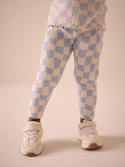 Blue Rib Leggings (3mths-7yrs) - Image 1 of 7