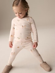 Rose motif fée - Leggings côtelé (3mois-7ans) - Image 2 de 8