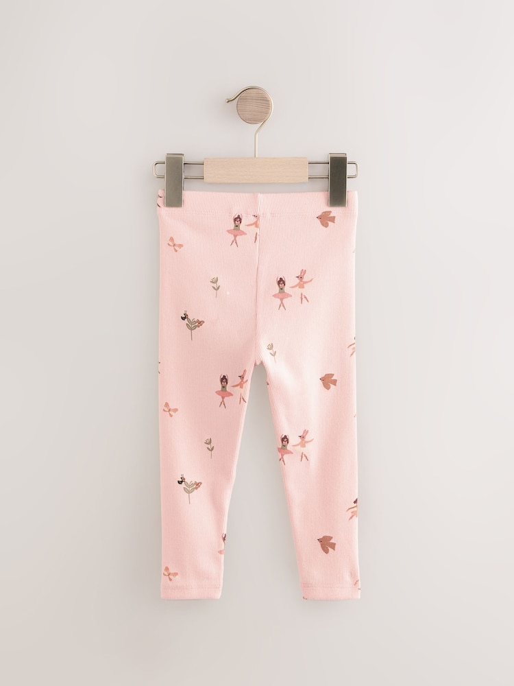 Rose motif fée - Leggings côtelé (3mois-7ans) - Image 6 of 8