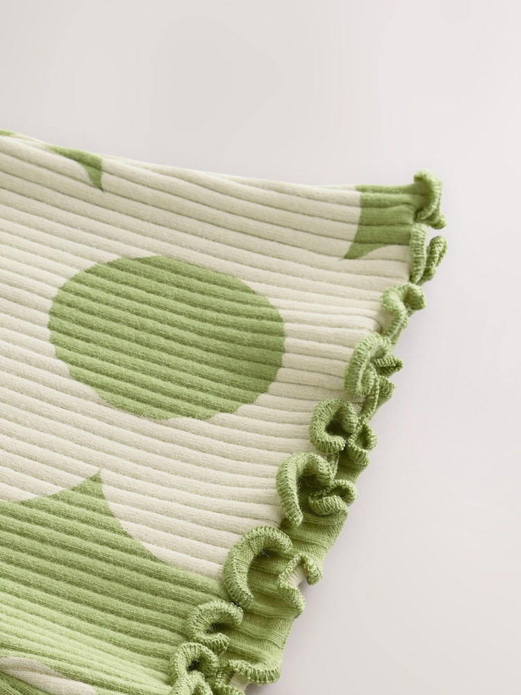 Green Flower Girls Ribbed Flare Leggings (3mths-7yrs) - Image 7 of 7