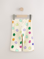 Rainbow Flower Ribbed Wide Leg Trousers Leggings (3mths-7yrs) - Image 5 of 7