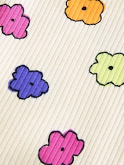 Rainbow Flower Ribbed Wide Leg Trousers Leggings (3mths-7yrs) - Image 6 of 7