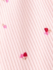 Pink Cherry Hearts Rib Flare Leggings (3mths-7yrs) - Image 9 of 9