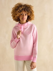 Joules Rushton Pink Cotton Cowl Neck Hoodie - Image 1 of 6