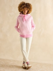 Joules Rushton Pink Cotton Cowl Neck Hoodie - Image 4 of 6
