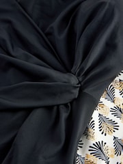 Schwarz/Ecru mit Fächer-Print - Twist figurformender Bandeau-Badeanzug im 2er-Pack - Bild 5 von 6