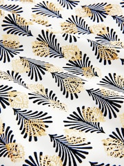 Schwarz/Ecru mit Fächer-Print - Twist figurformender Bandeau-Badeanzug im 2er-Pack - Bild 6 von 6