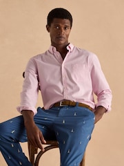 Joules Classic Fit Blue/Ecru Chino Trousers - Image 4 of 9