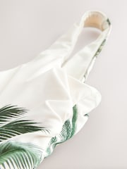 Cream/Green Palm Dd+ Wired Scoop Neck Tummy Control Swimsuit - Image 11 of 11