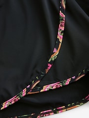 Black/Pink Paisley Long Sleeve Modesty Burkini Shaping Swimsuit - Image 11 of 11