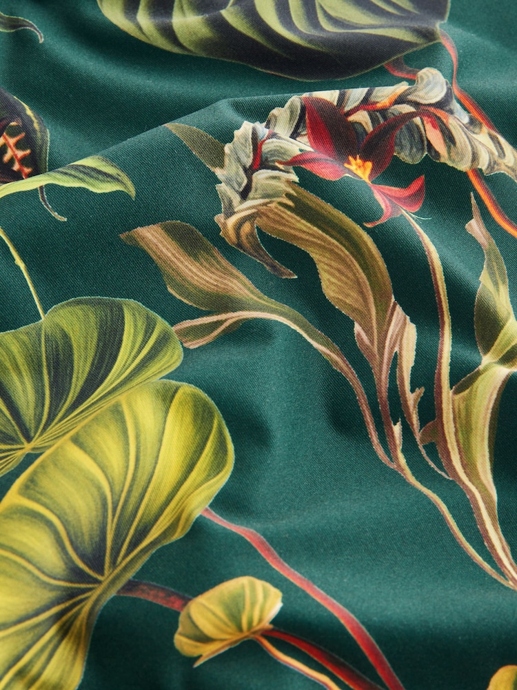 Dark Green Floral Tummy Control DD+ Wired Swimsuit - Image 7 of 7