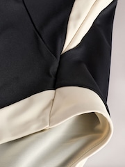 Black/Ecru High Neck Halterneck Tummy Control Swimsuit - Image 7 of 7