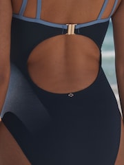 Blue Tummy Control Active Scoop Swimsuit - Image 5 of 9
