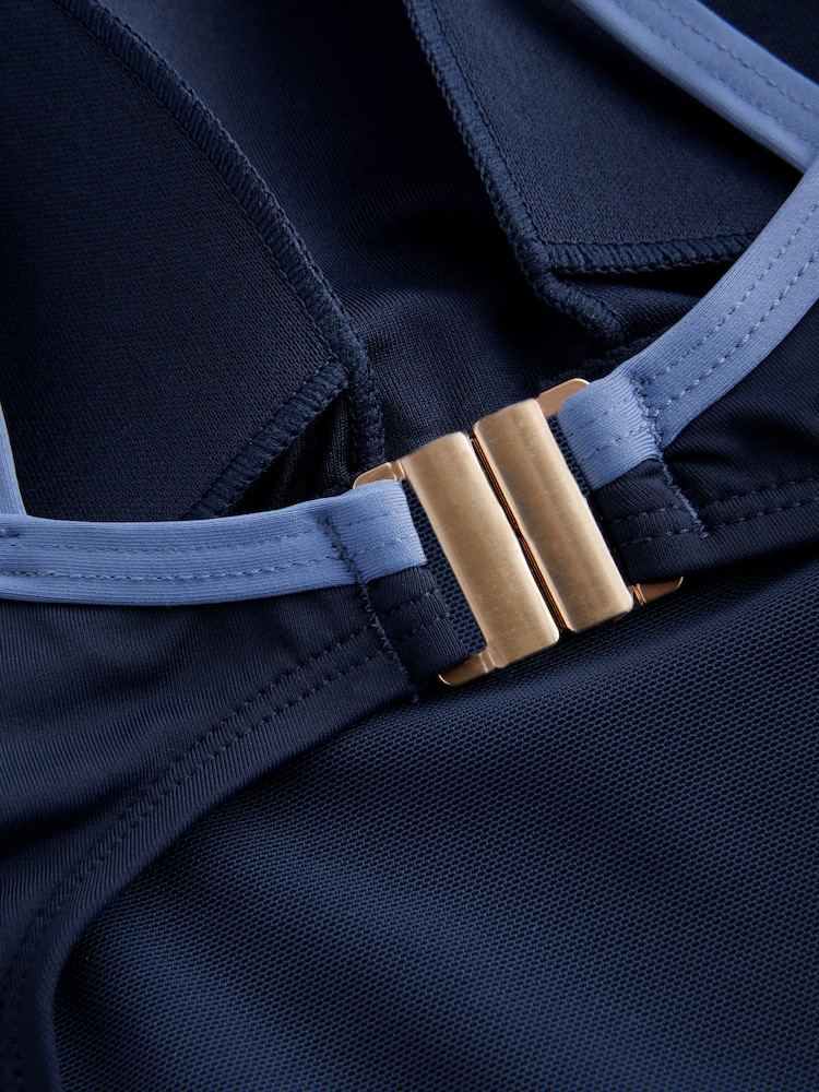 Blue Tummy Control Active Scoop Swimsuit - Image 8 of 9