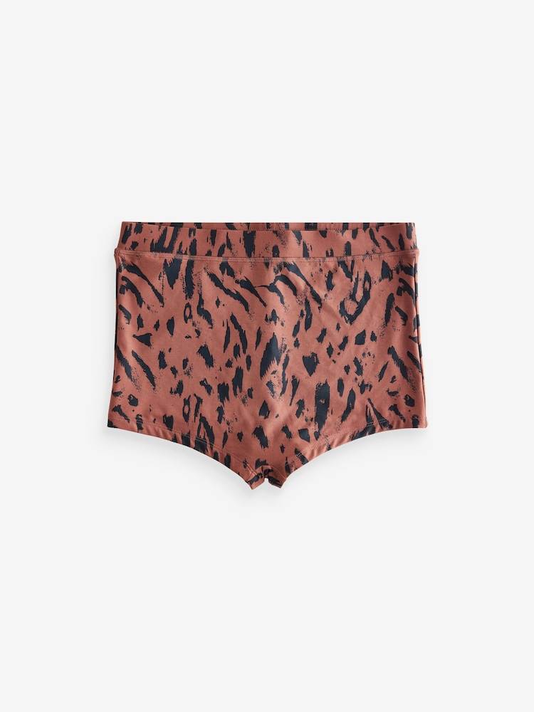 Marron/noir à imprimé animal - Bas de bikini - Image 6 of 6