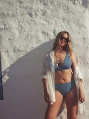 Acier bleu - DD+ Rib Plunge Bikini Top - Image 3 de 8