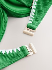 Vert piqué - Haut de bikini bandeau filaire - Image 9 of 9