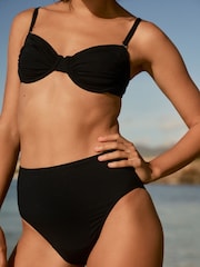 Black Midi Waist Period Bikini Bottoms - Image 1 of 10