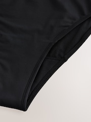 Black Midi Waist Period Bikini Bottoms - Image 9 of 10