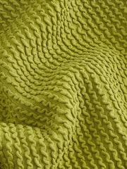 Green Texture Scoop Trim Tummy Control Swimsuit - Image 8 of 9