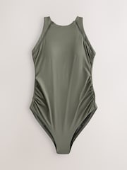 Khaki Green Maternity Swimsuit - Image 1 of 4