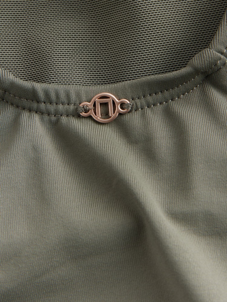 Khaki Green Maternity Swimsuit - Image 3 of 4