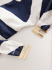 Navy/White Chevron Bandeau Bikini Top - Image 8 of 8