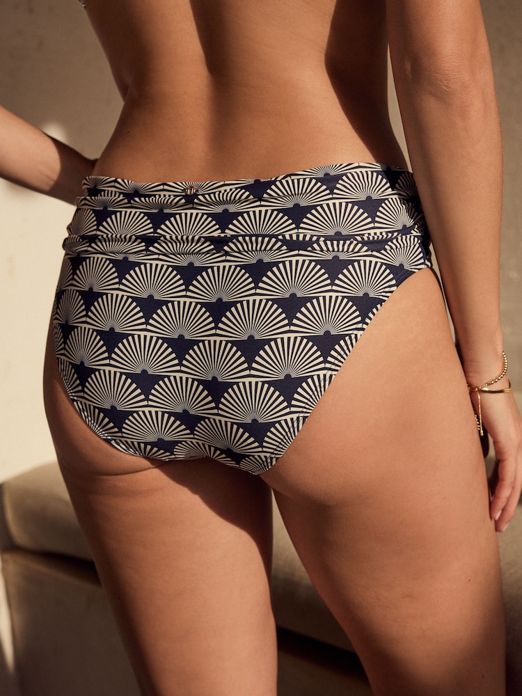 Bleu marine/blanc éventail - Bas de bikini - Image 3 of 8