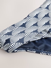 Navy/White Fan Roll Top Bikini Bottoms - Image 8 of 8
