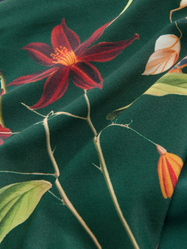 Vert foncé imprimé floral - Bas de bikini Imprimé - Image 3 of 4