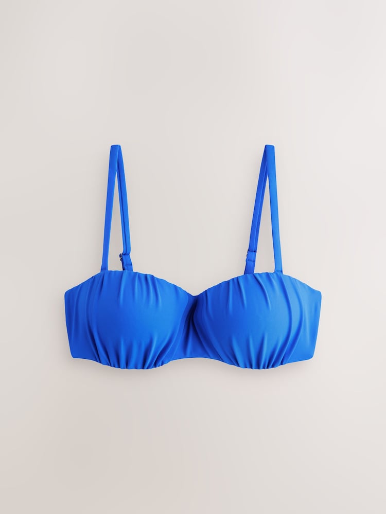 Bleu cobalt - Haut de bikini bandeau filaire - Image 7 of 9
