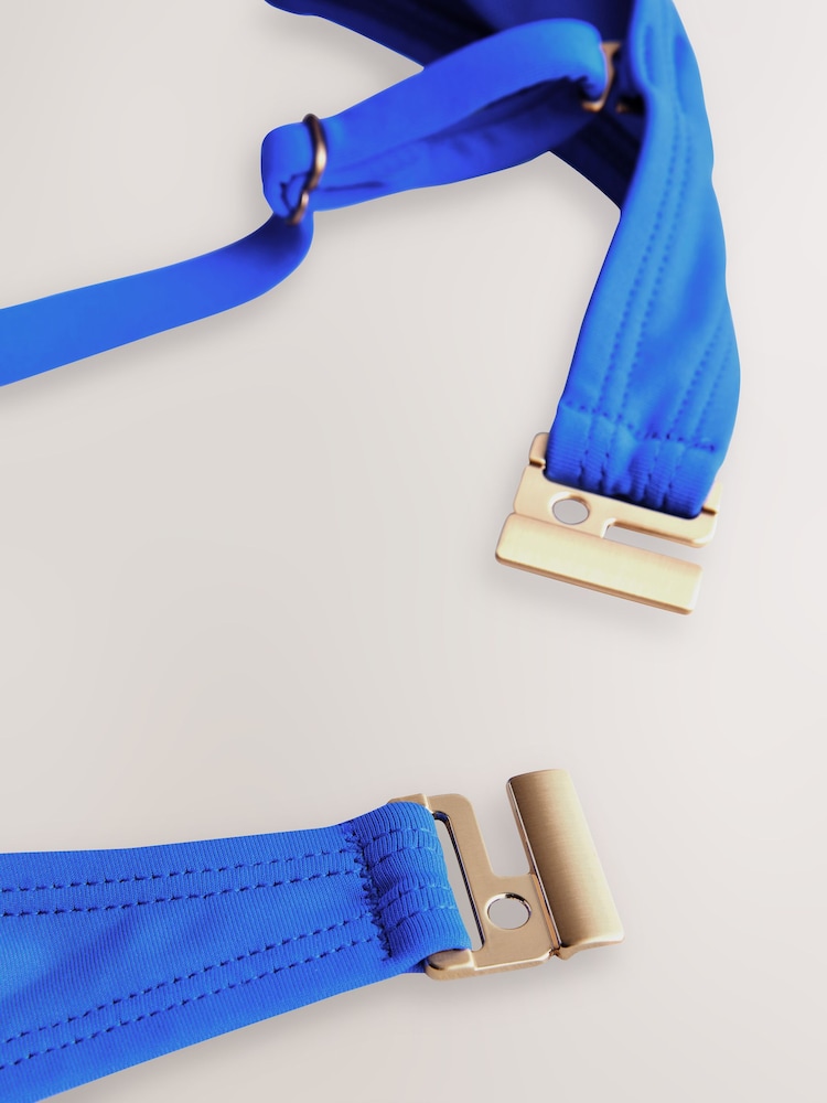 Bleu cobalt - Haut de bikini bandeau filaire - Image 8 of 9