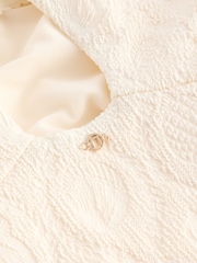 Cream Shell Jacquard Scoop Trim Tummy Control Swimsuit - Image 8 of 8