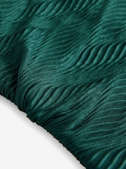 Dark Green Textured High Neck Period Swimsuit - Image 9 of 11