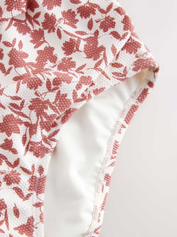 Rose Pink Ditsy Floral Shaping Tummy Control Swimsuit - Image 8 of 10