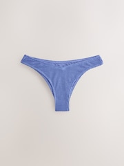 Steel Blue Crinkle - Hoog uitgesneden bikinibroekje - Image 6 of 8