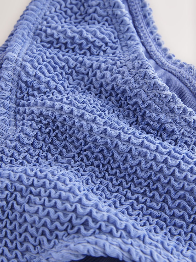 Steel Blue Crinkle - Hoog uitgesneden bikinibroekje - Image 7 of 8