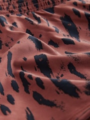 Animal Shirred Tummy Control Bandeau Tankini - Image 7 of 9