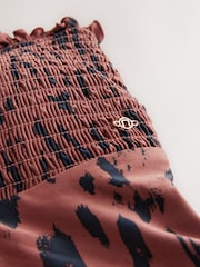Animal Shirred Tummy Control Bandeau Tankini - Image 9 of 9