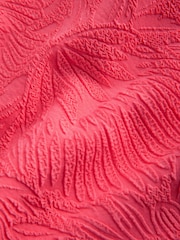 Coral Jacquard Tummy Control High Leg Scoop Swimsuit - Image 8 of 9