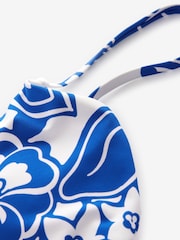 Blue/White Tummy Control High Leg Scoop Swimsuit - Image 7 of 7