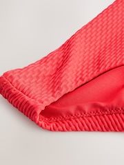 Red Textured High Leg Bikini Bottoms - Image 8 of 8