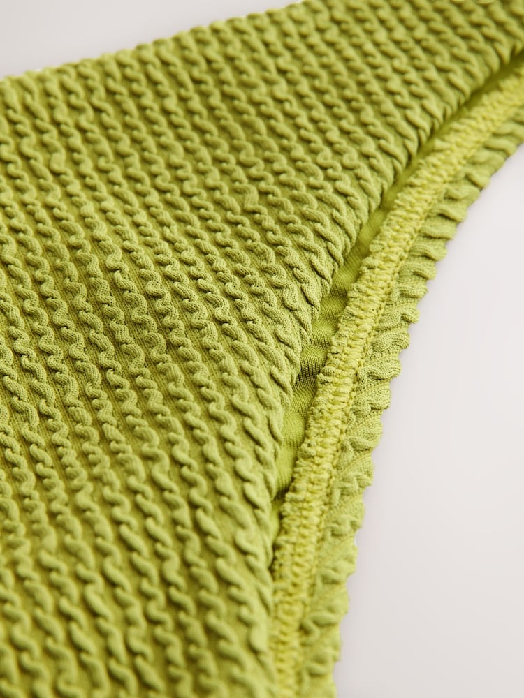 Vert froissé - Bas de bikini échancré - Image 7 of 7