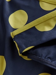 Navy/Lime Spot High Leg Bikini Bottoms - Image 7 of 7