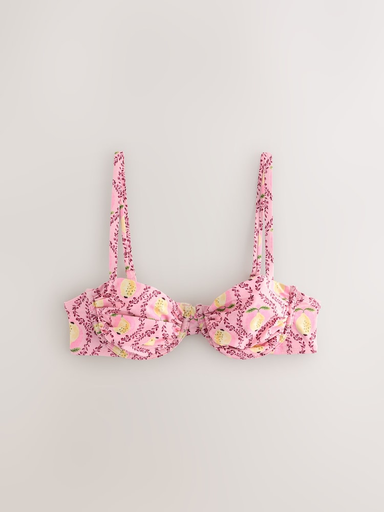 Rose Lemon Imprimé - Haut de bikini non rembourré avec armatures - Image 7 of 9