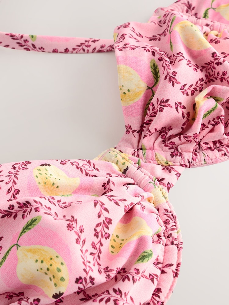Rose Lemon Imprimé - Haut de bikini non rembourré avec armatures - Image 8 of 9