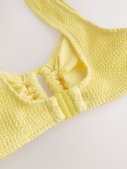 Yellow Crinkle Hardware Crop Bikini Top - Image 9 of 9
