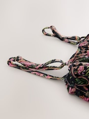 Black/Pink Paisley Print Blouson Shaping Swimsuit - Image 10 of 10