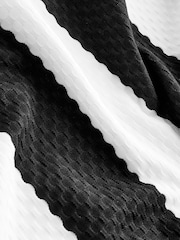 Black/White Stripe Essential High Neck Shaping Swimsuit - Image 8 of 9