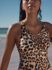Leopard Tummy Control Unitard Swimsuit - Image 5 of 8